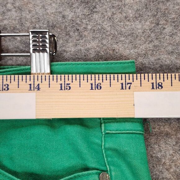 Prana Womens Kara Jean 10/30 Green Denim Stretch Cuffed Organic Cotton Soft Fade - Picture 7 of 16